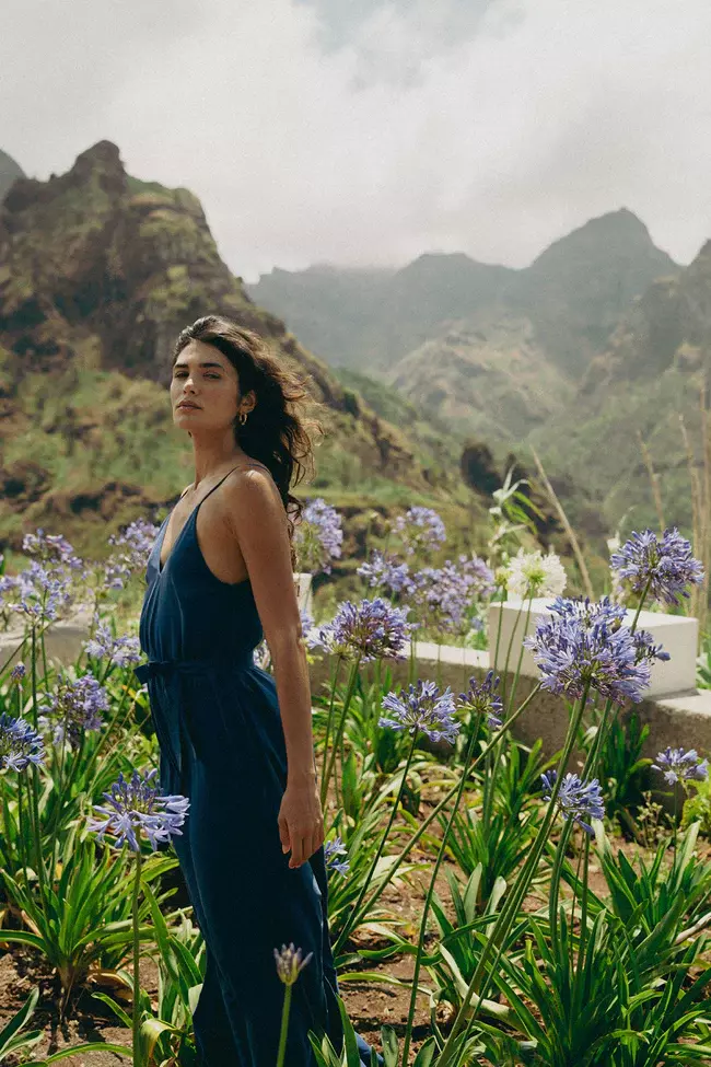 Lovjoi Jozephine Jumpsuit Ocean Einteiler Wide Leg blau